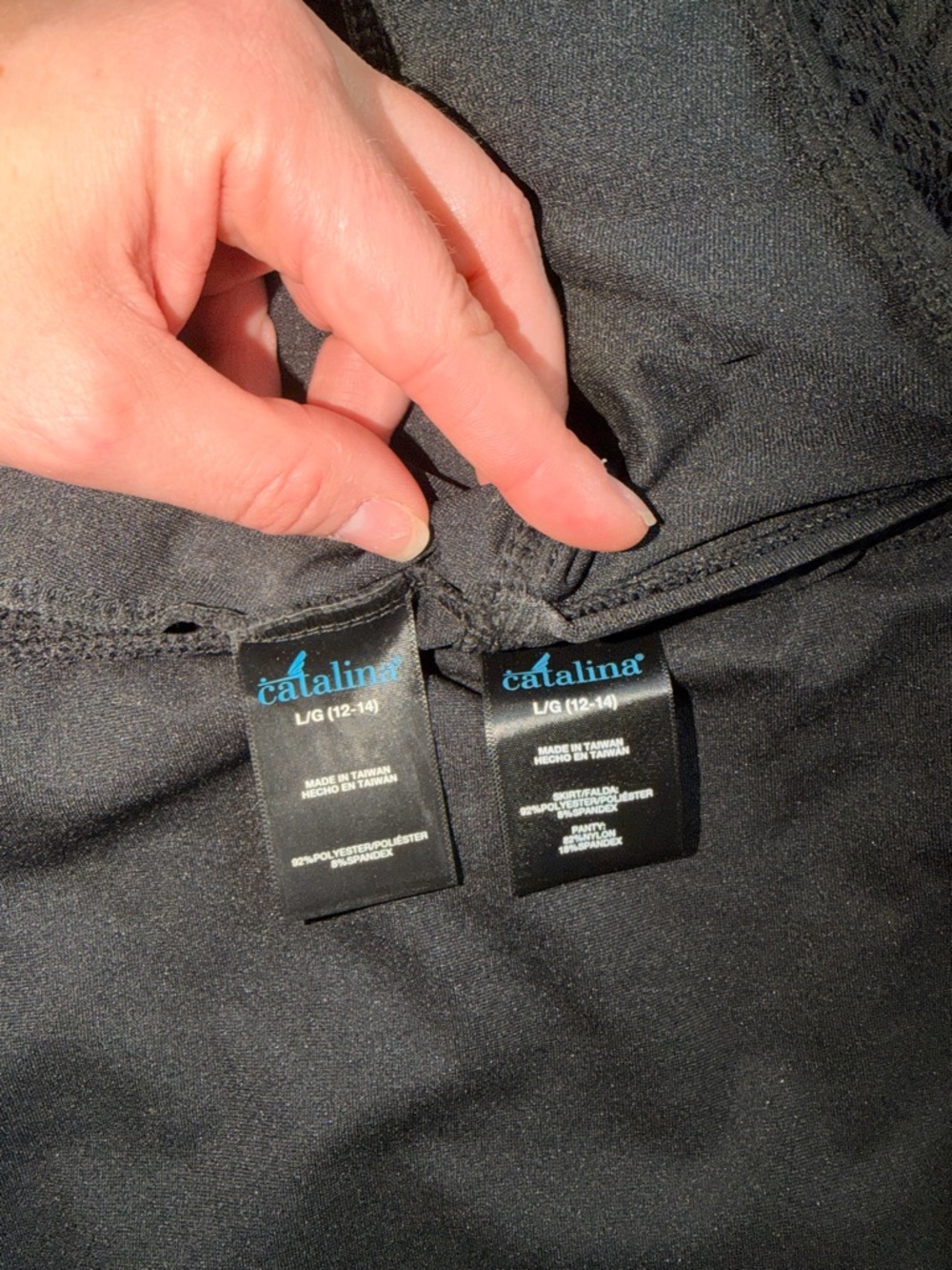 NWT - Catalina Black Tankini with Skirt - Size L - Picture 10 of 11